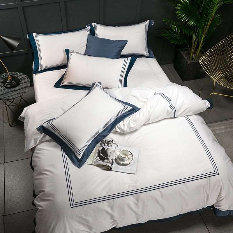 Pure Cotton White 4-piece Luxury Bedding F, Q, & K