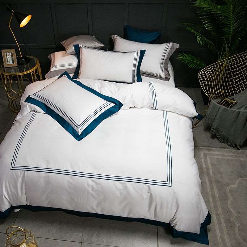 Pure Cotton White 4-piece Luxury Bedding F, Q, & K