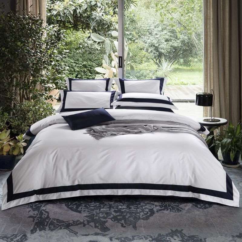 Pure Cotton White 4-piece Luxury Bedding F, Q, & K