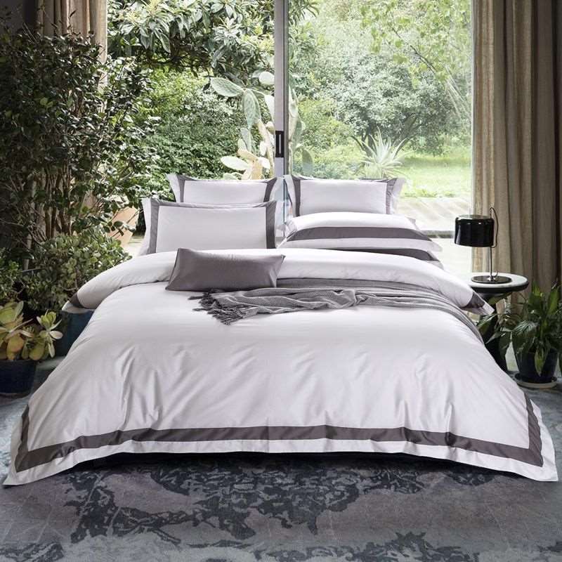 Pure Cotton White 4-piece Luxury Bedding F, Q, & K