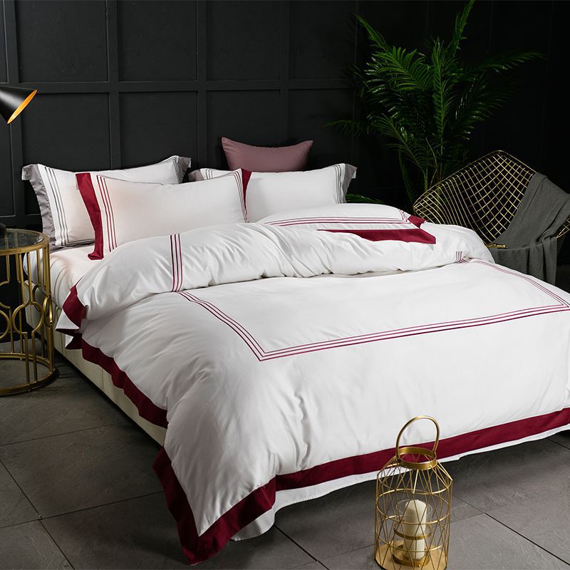 Pure Cotton White 4-piece Luxury Bedding F, Q, & K