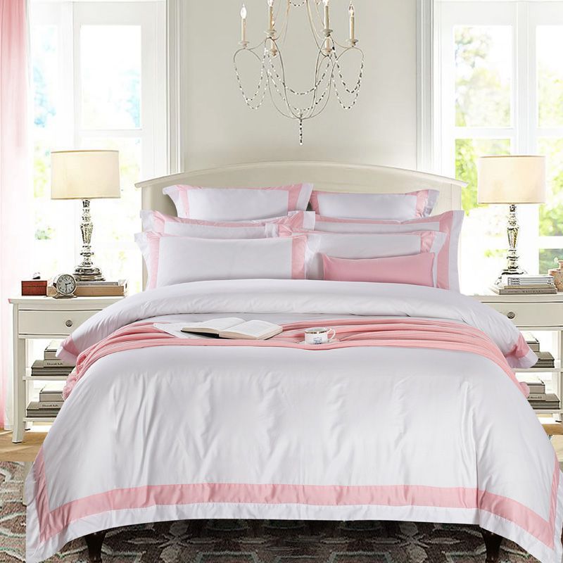 Pure Cotton White 4-piece Luxury Bedding F, Q, & K