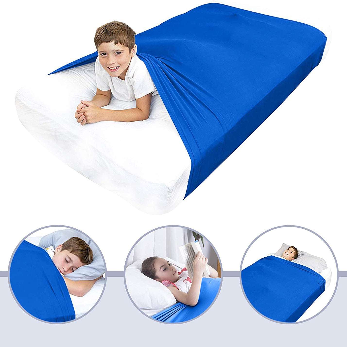 Sensory compression bed sheet for kids or adults