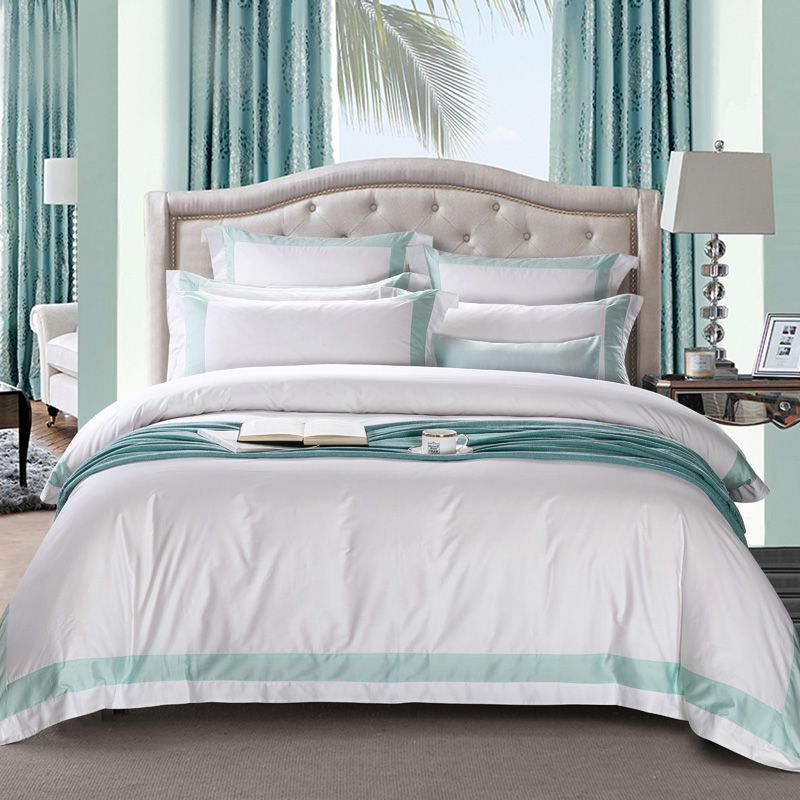 Pure Cotton White 4-piece Luxury Bedding F, Q, & K