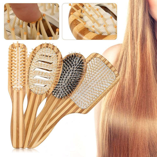 Natural bamboo scalp massage comb