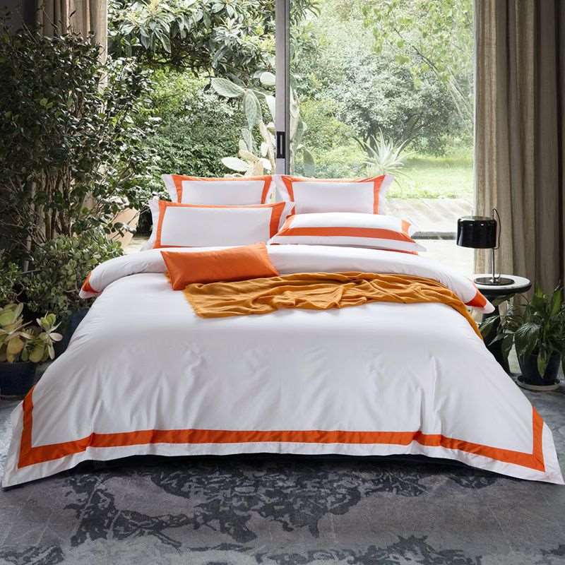 Pure Cotton White 4-piece Luxury Bedding F, Q, & K