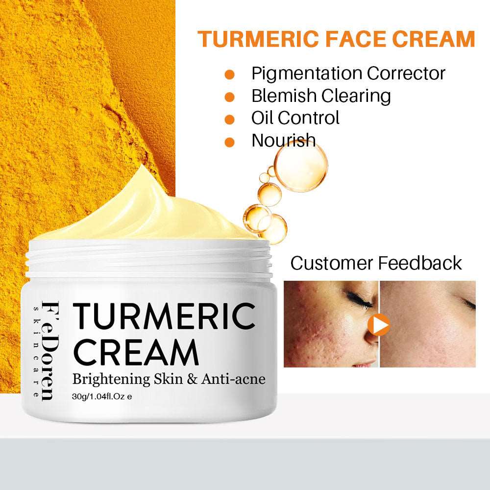 Turmeric Cream To Brighten Skin Tone and Reduce Acne